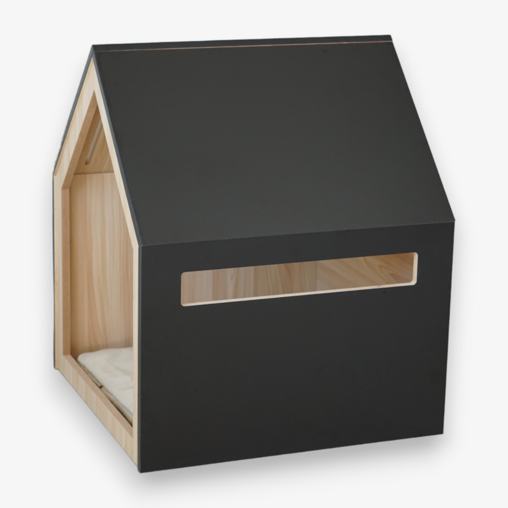 STUDIO ANIMAUX - Wholesale Pet Bed - Cat/Dog - Pet house | wood | black | 58 x 58 x 65 cm3