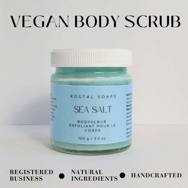 Kostal Soaps - Venta al por mayor Exfoliante corporal - Exfoliante corporal con sal marina | Exfoliante con azúcar | Exfoliante corporal suave