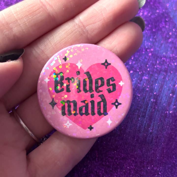 Magical Meow - Wholesale Lapel Pin/Button - Emo Goth Alternative Bridal Party Holographic Badges5