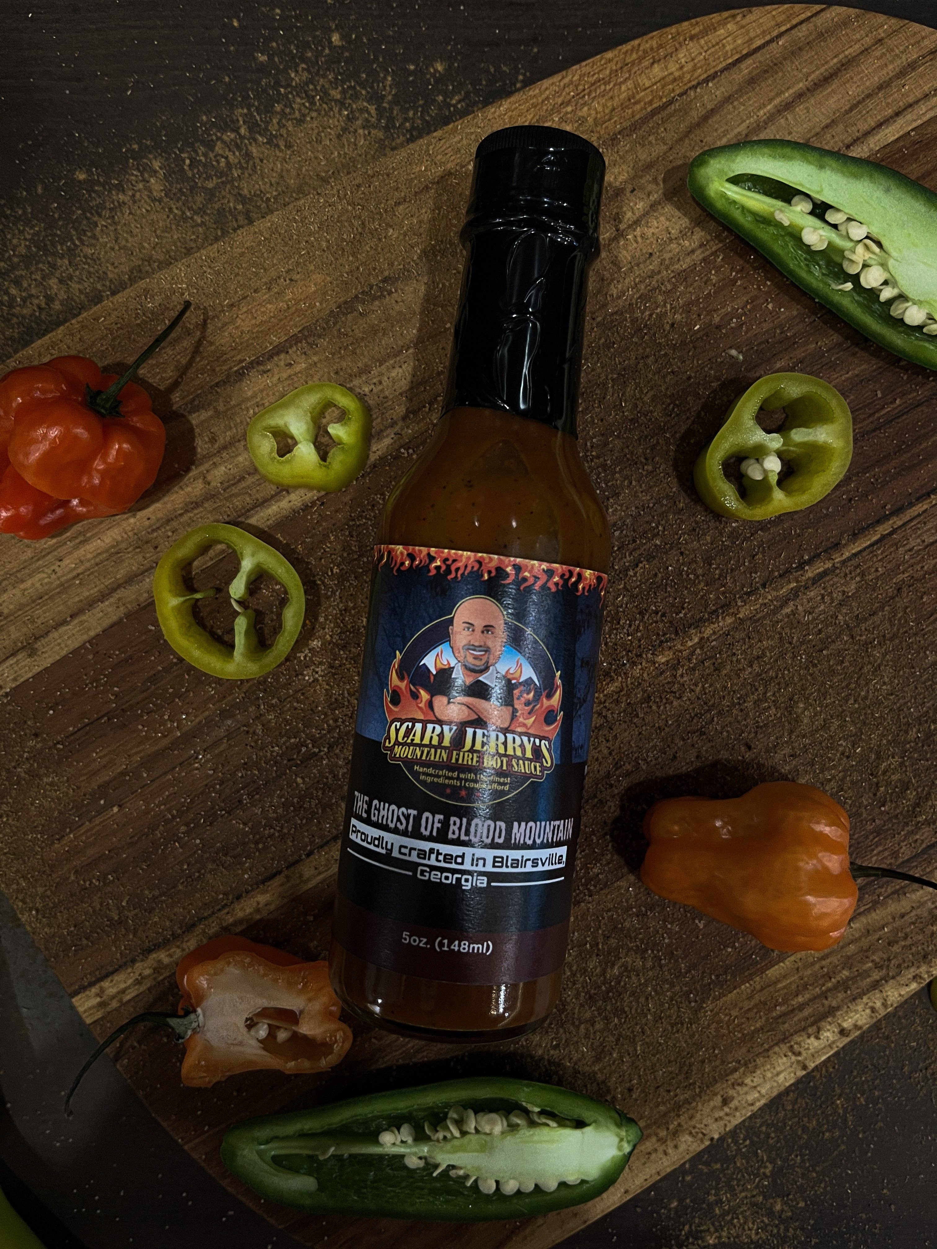 Scary Jerry's Mountain Fire Hot Sauce - Wholesale Hot Sauce - The Ghost of Blood Mountain Hot Sauce1