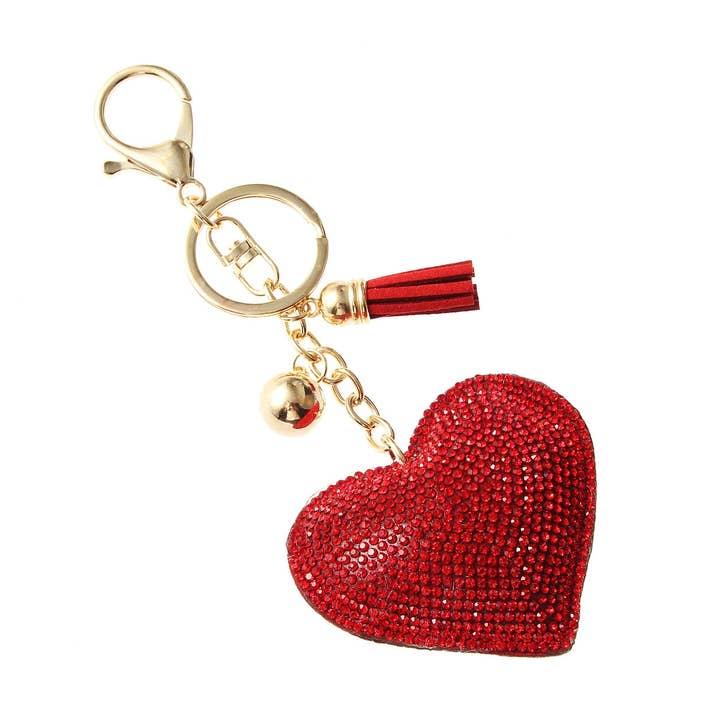 Heart Tassel Keychain #12-31050 for wholesale by Astoria Gift Corporation