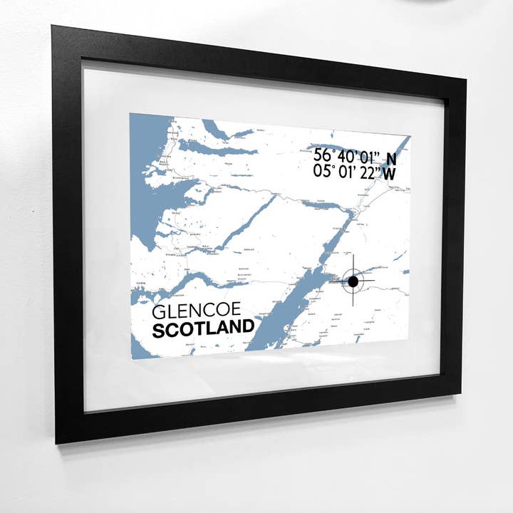 Glencoe Landmark Map for wholesale by SeaKisses