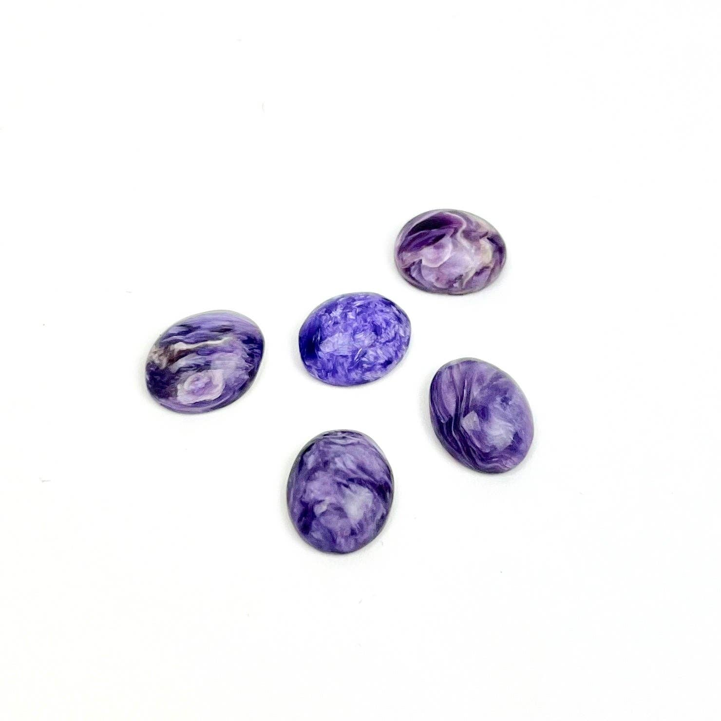 Pelham Grayson Rose - Wholesale Spiritual Stone/Crystal - *Charoite Cabochons | 9-10mm0