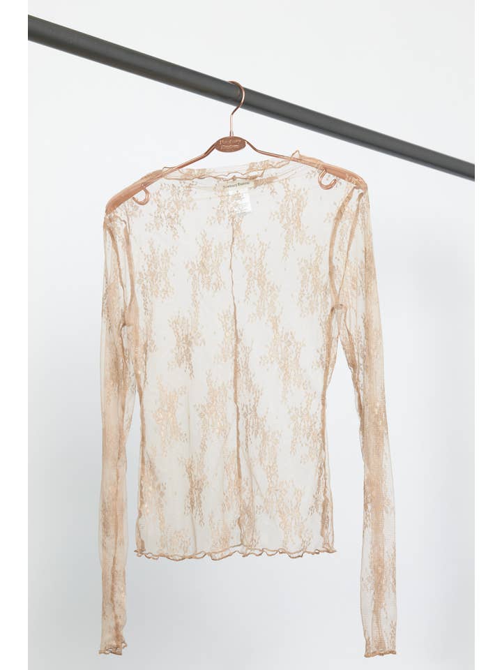 Newbury Kustom - Wholesale Blouse - Women's - 50986 - LONG SLEEVE SHEER LACE MESH TOP6