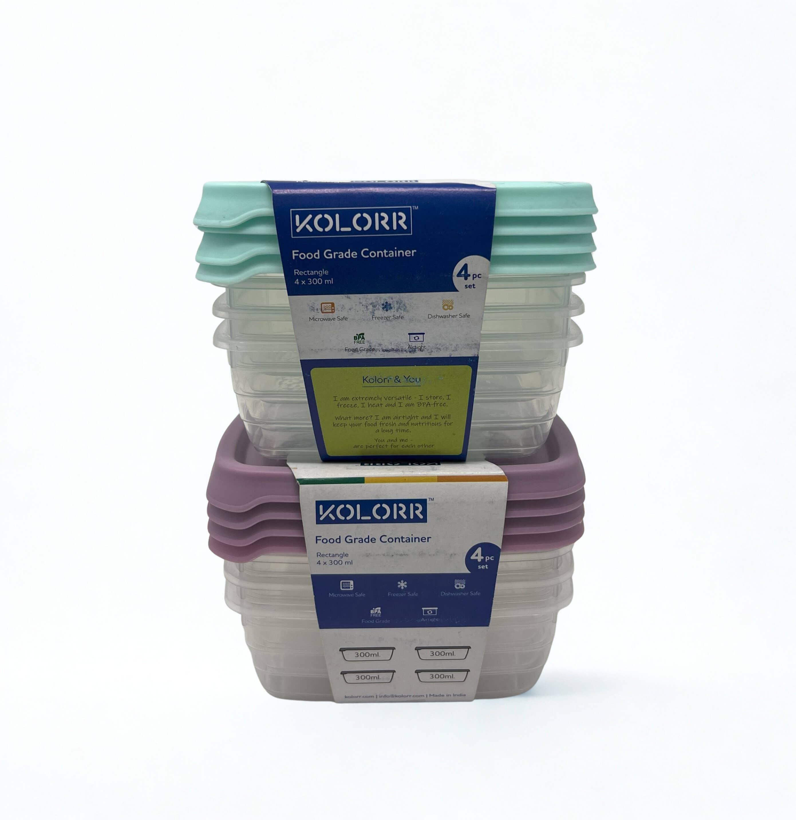 USA HomeMax – wholesale Matlåda – 4st 300ml Plastbehållare för Livsmedel0