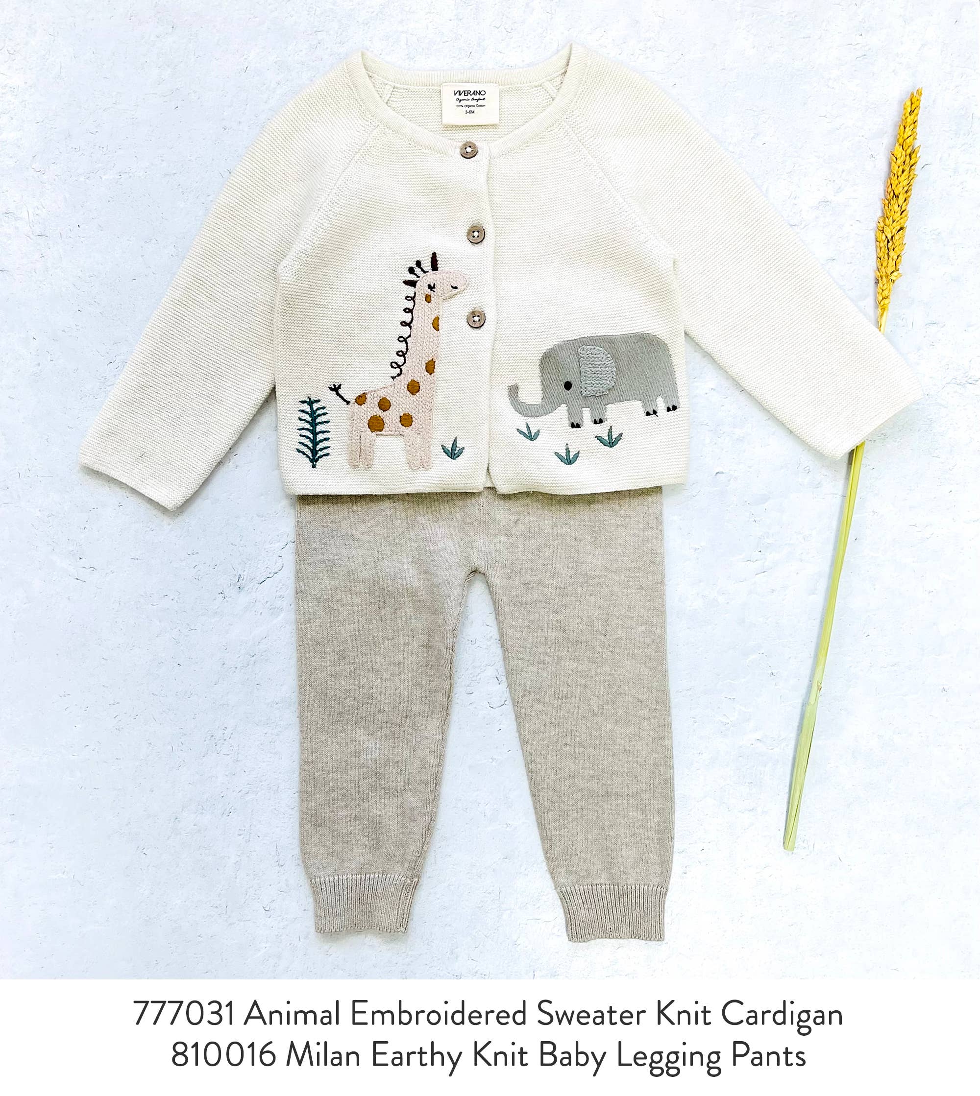 Viverano Organics - Wholesale Pants - Baby - Milan Earthy Sweater Knit Baby Legging Pants Organic Cotton14
