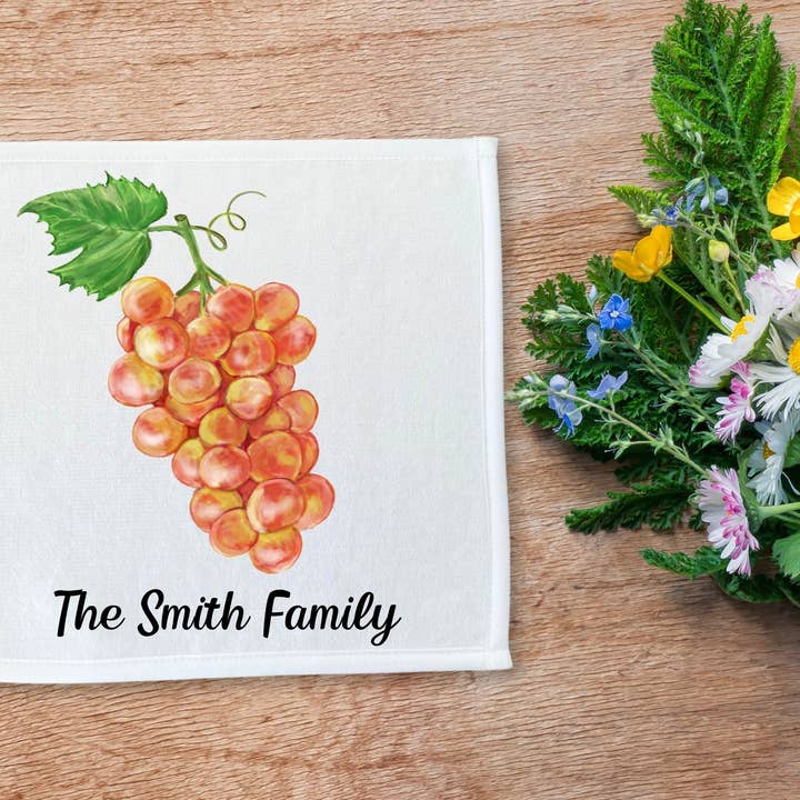 MerikaArt - Wholesale Wash Cloth - Golden Grapes Washcloth4