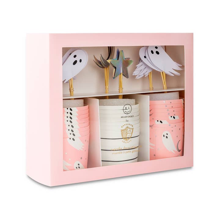 Jollity & Co. + Daydream Society – Topper de bolo/cupcake por atacado – Conjunto de decoração de cupcake assustado2