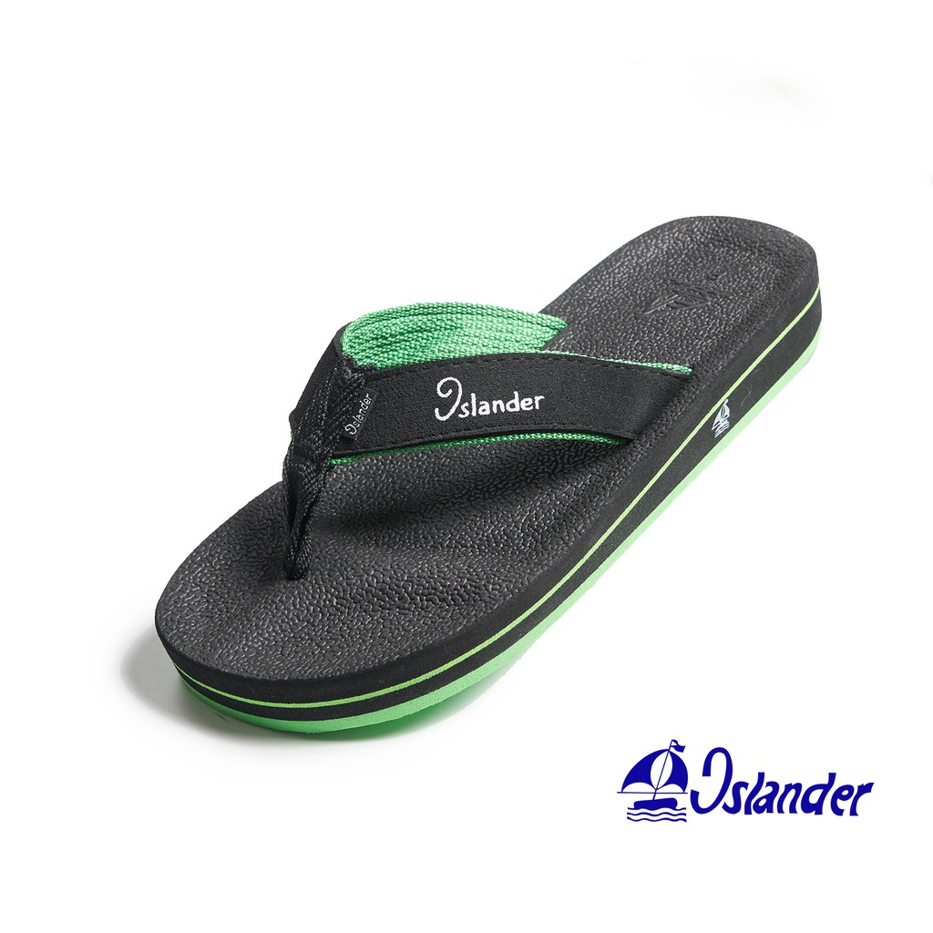 Islander Footwear & Apparel - Wholesale Flip Flops - Men's - Islander 10 Series Sandals (Flip Flops) - Black / Green3