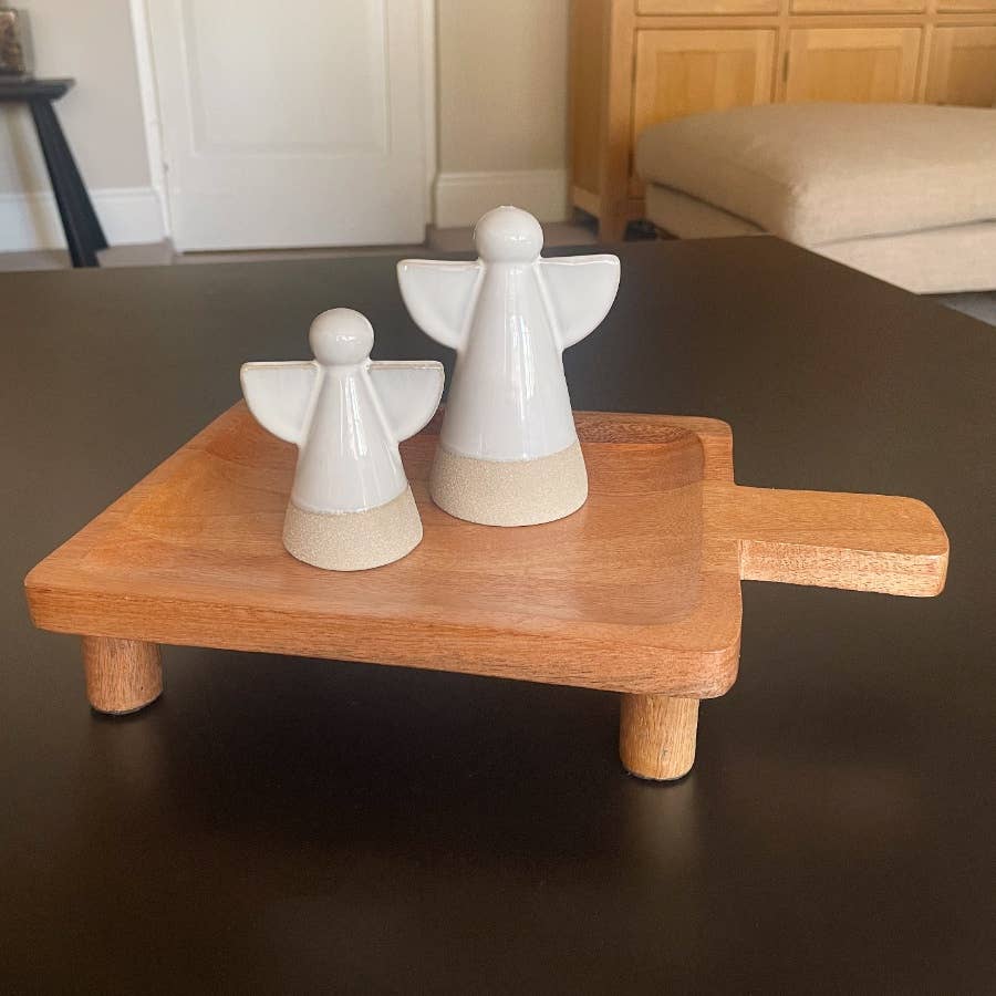 Gainsborough Giftware x Portland Living – wholesale Decorative tray – Wooden Tray W/Feet, 30cm5