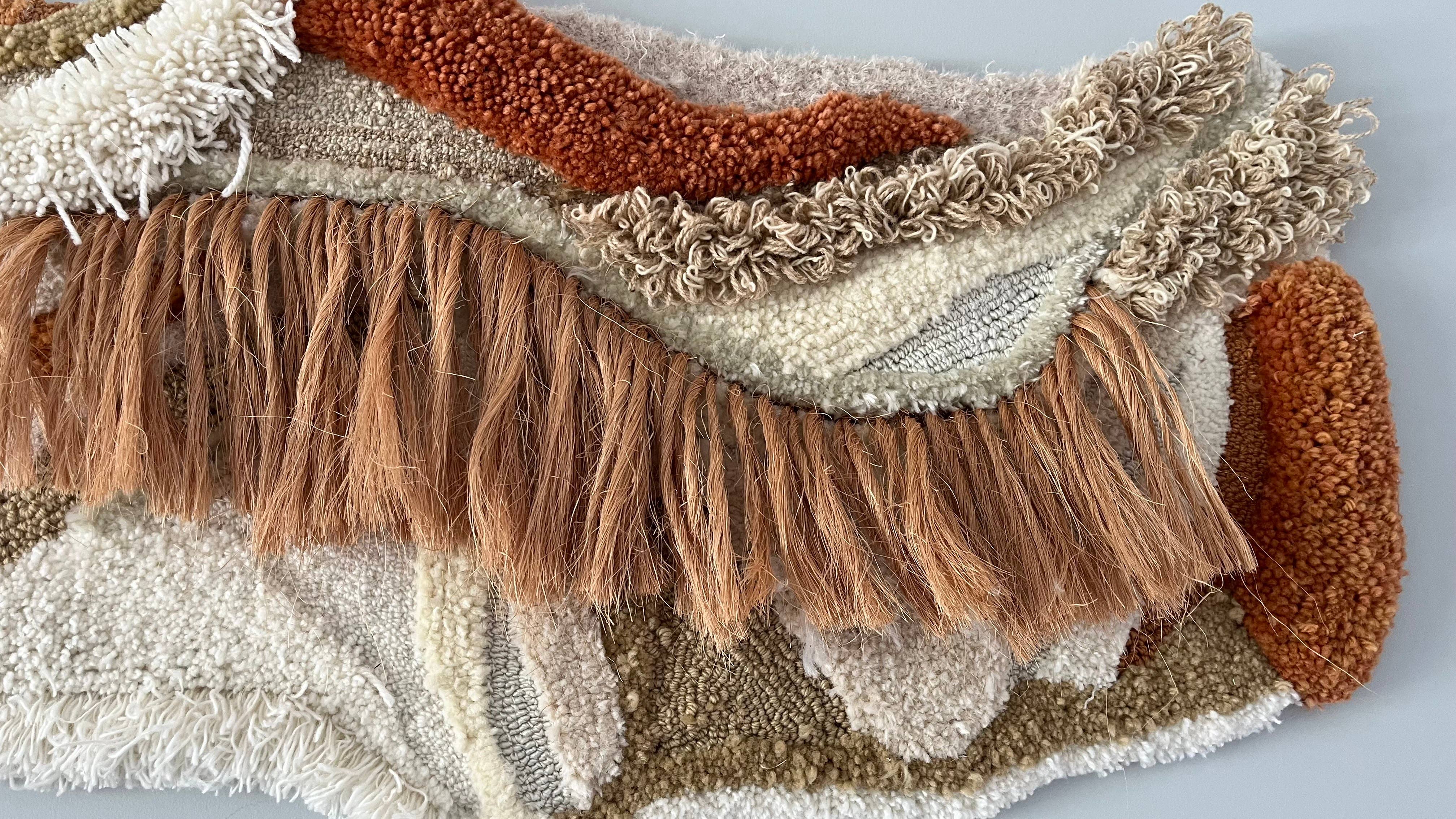 Josi Saboia fiber artist - Wholesale Wall Accent - Organic Terracotta Wall rug4