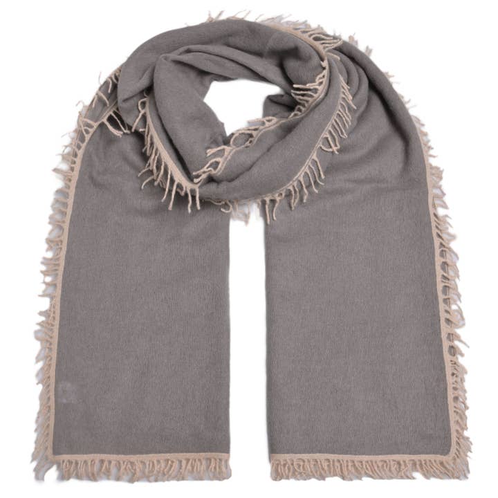 Cashmere Scarf BiFeli-cs Lurex in Grey Flannel 2 for wholesale by cute stuff GmbH