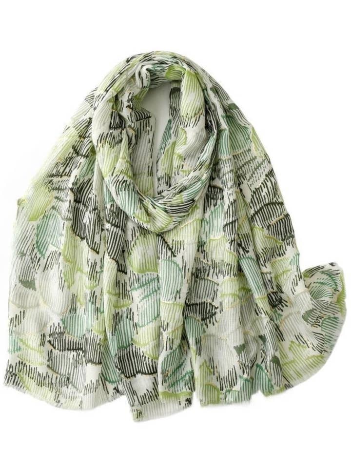 Scarvii - Unique Line-Floral Print Scarf for wholesale by Funkyrel® Atzbranding Limited