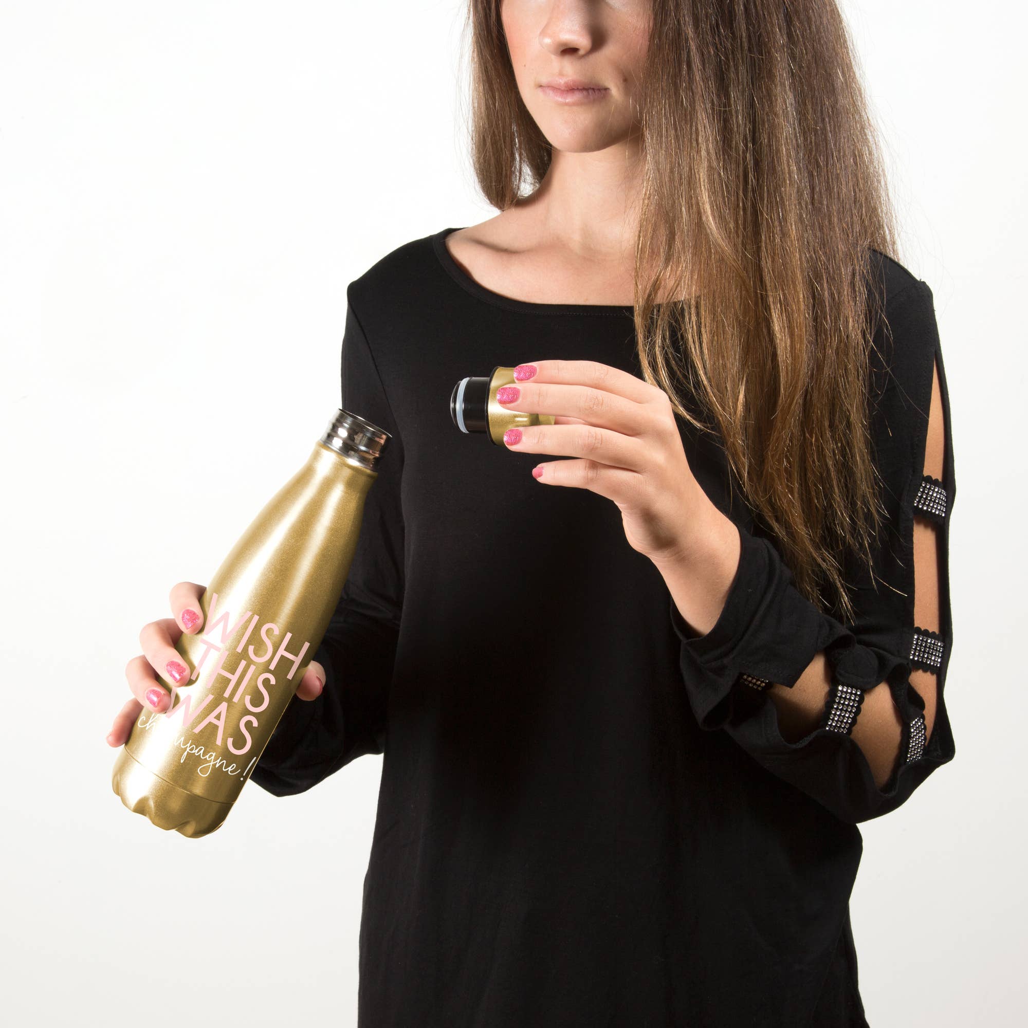 Pavilion - Wholesale Water Bottle - Champagne - 18 oz Stainless Steel Water Bottle2