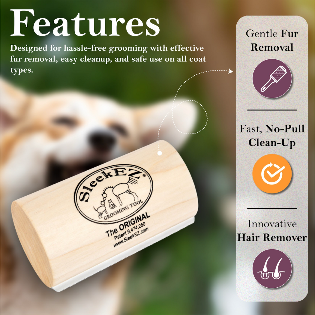 SleekEZ – Engroshandel Pelsplejeredskab til kœledyr – Hund – SleekEZ® hundebørste til fældning og pleje (13 cm)7