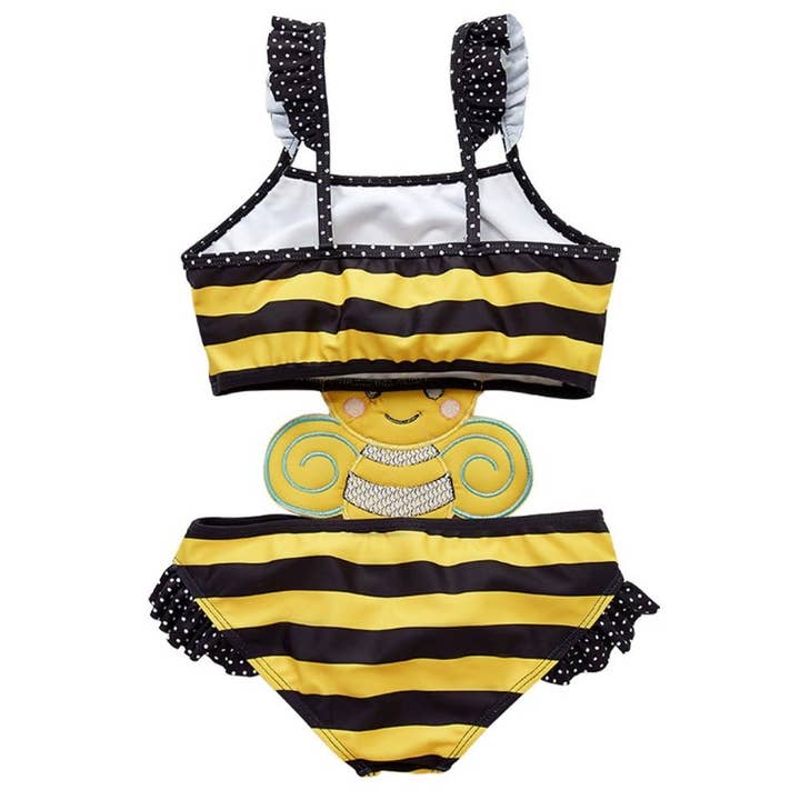 Little Chic Boutique - Wholesale One Piece Swimsuit - Kids - Baby/Toddler Girl's Honey Bee Design One-Piece Design Swimsuit