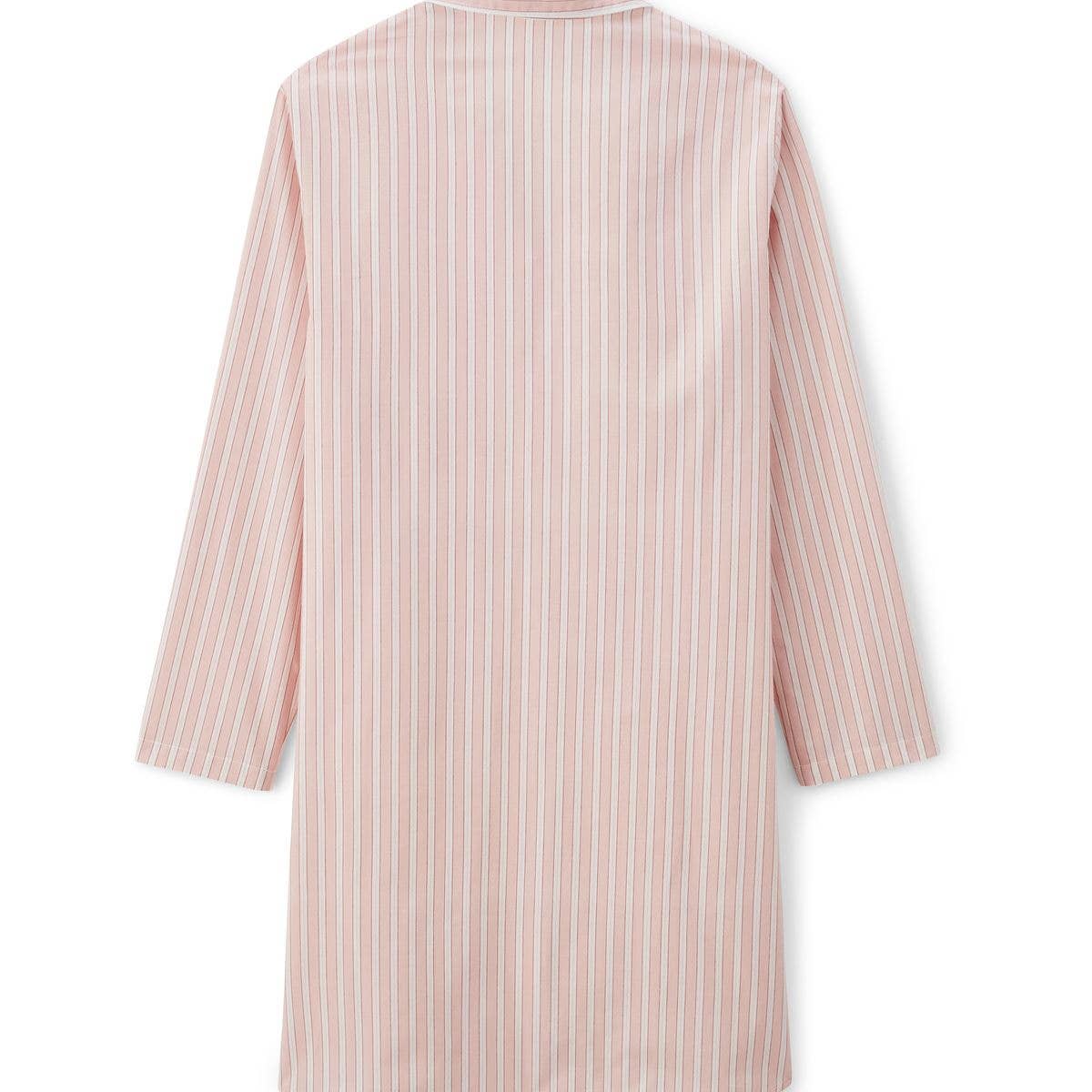 Sylvie Thiriez - Vendita all'ingrosso Camicia da notte da donna - Liquette donna rosa a righe Dimanche1