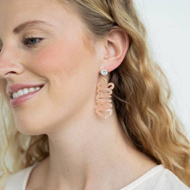 Spiffy & Splendid - Wholesale Dangle Earrings - Bachelorette Squad Earrings - Pink