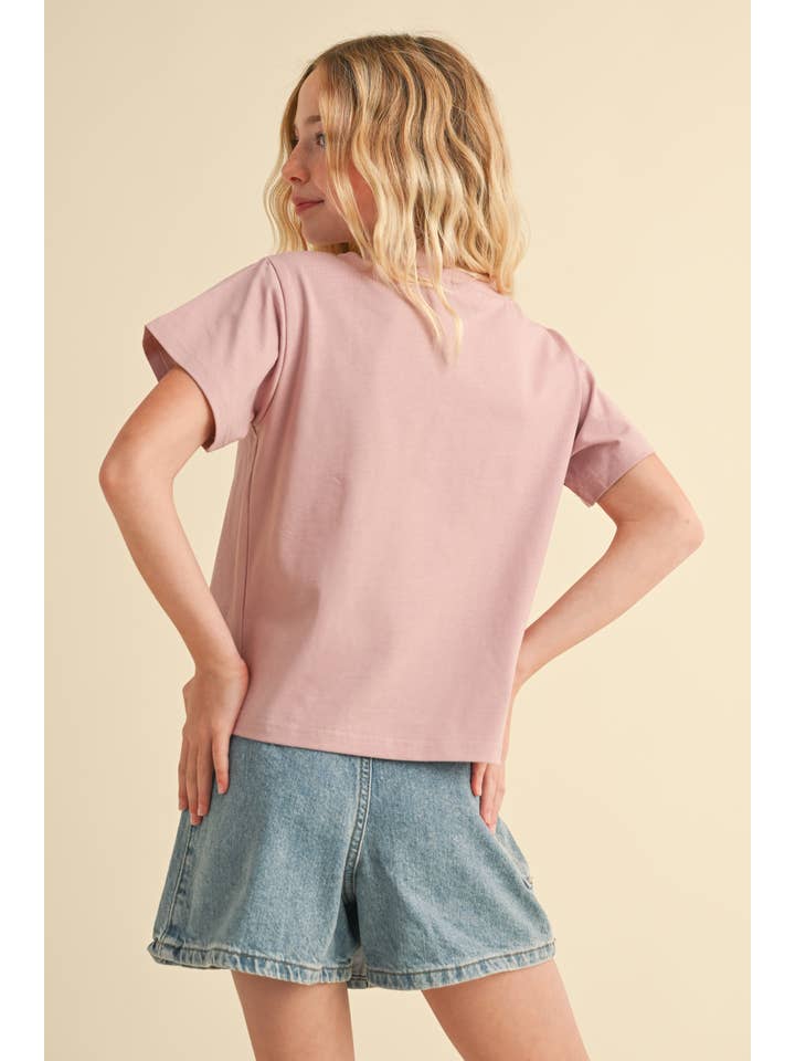 heart and arrow - Wholesale Screen Printed T-Shirt - Kids - TWEEN GIRLS KIDS BOXY SCREEN TOP (7-14)5