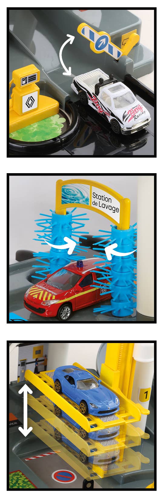 Starlux - Vente Lot de jouets – enfant - Grand Garage Renault 4 niveaux + circuit - STARLUX 4013063