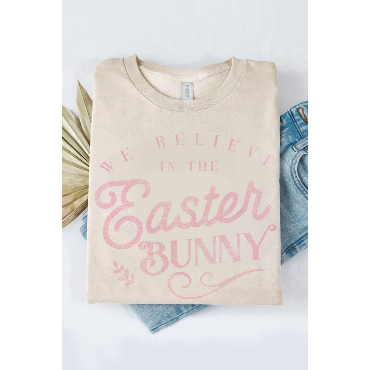 HRTandLUV - Wholesale T-Shirt (Graphic) - Women's - EASTER BUNNY WASHED GRAPHIC TEE1