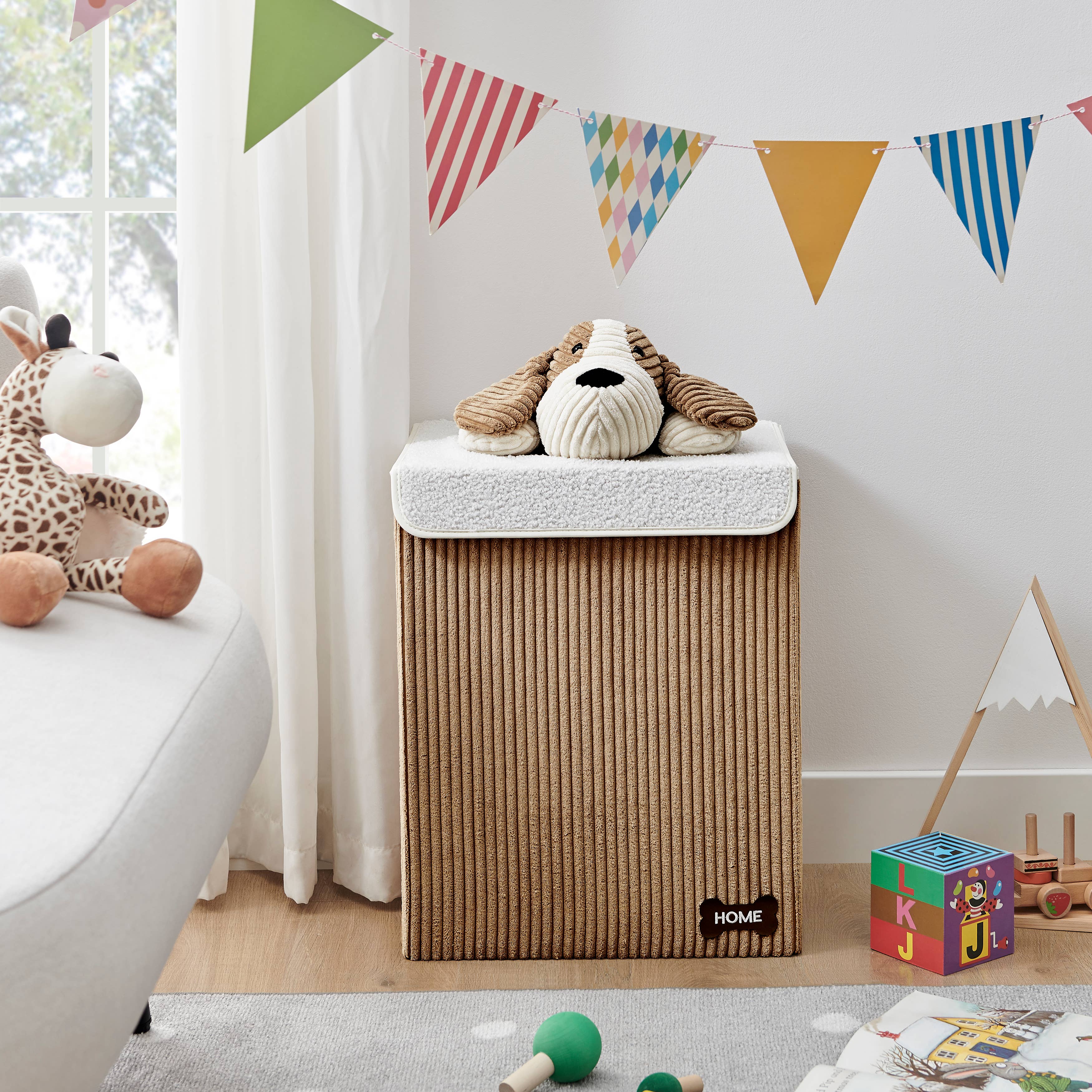 Danya B - Wholesale Laundry Hamper - Collapsible Corduroy Kids Plush Laundry Hamper Toy Storage7