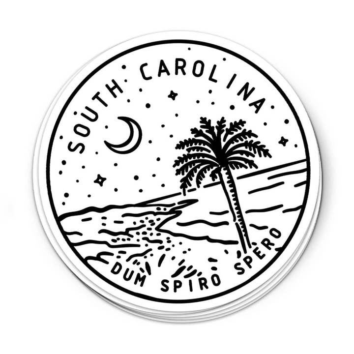 South Carolina Sticker for wholesale by Albion Mercantile Co.