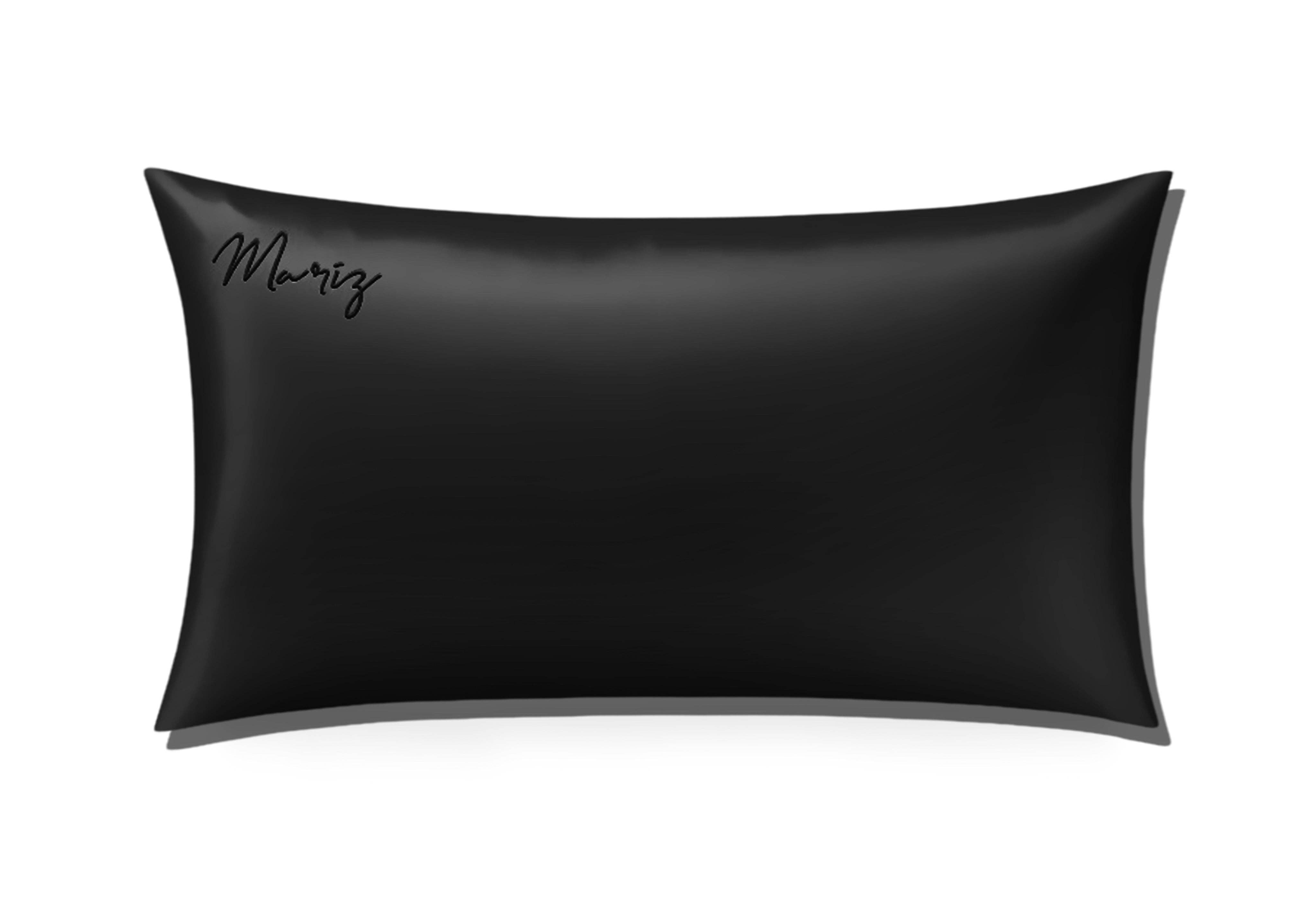 MARIZ SILK - Wholesale Bedding Pillowcase/Sham - Black Washable Silk Pillowcase - King