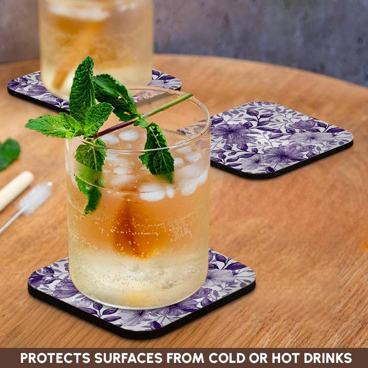 3dRose - Wholesale Coasters - 3dRose, Pretty Purple Petunia Flower Pattern, Coaster9