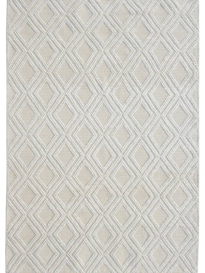 Chloe 7720 ivoorkleurig vloerkleed met natuurlijke diamanten voor wholesale door KAS Rugs