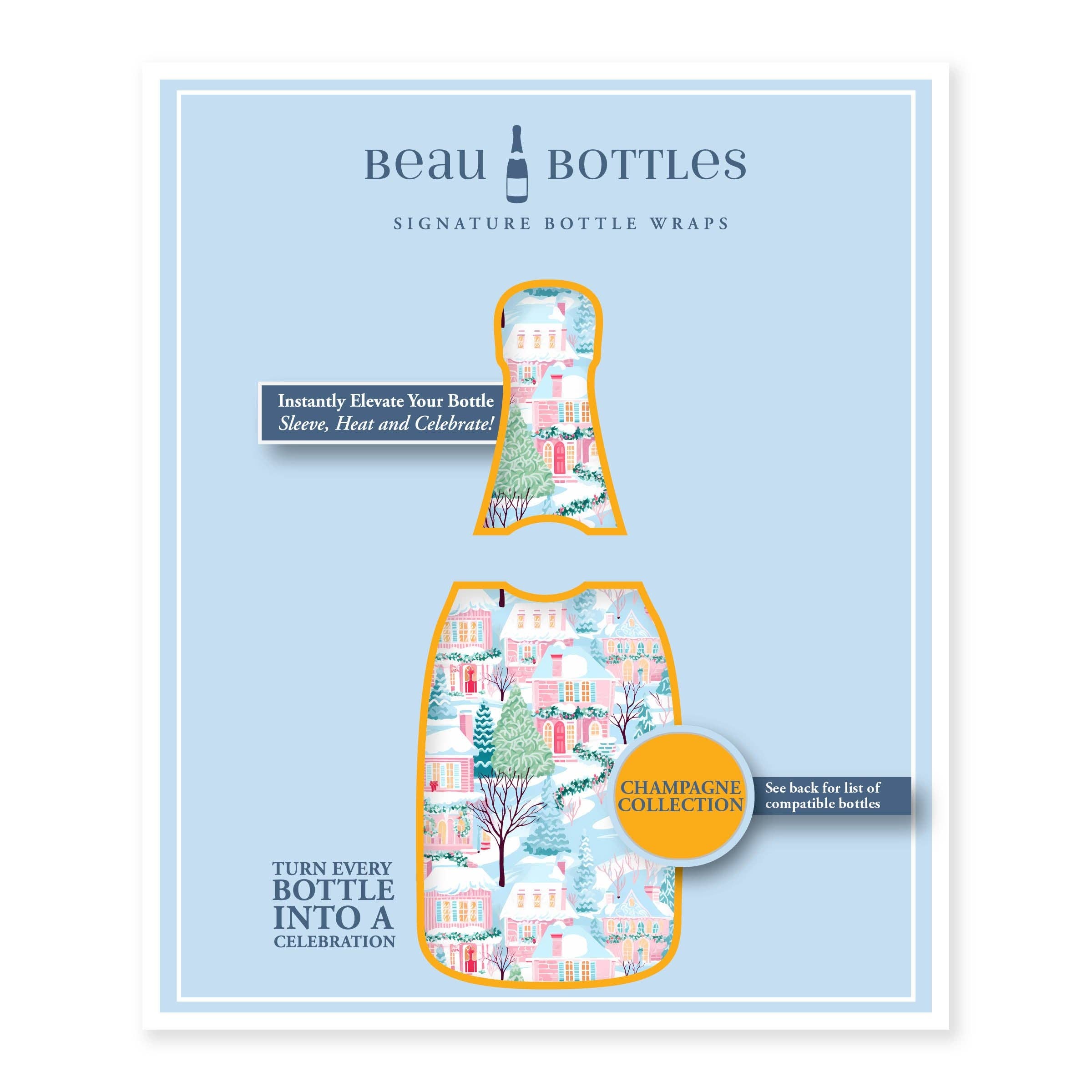 Beau Bottles – wholesale Wine gift bag – Beau Bottles Home for the Holidays - Champagne Collection5