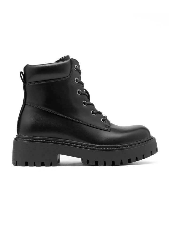 C'M PARIS - Wholesale Combat/Military Boots - Women's - Thick-Soled Ranger Boots with Padded Collar 683330