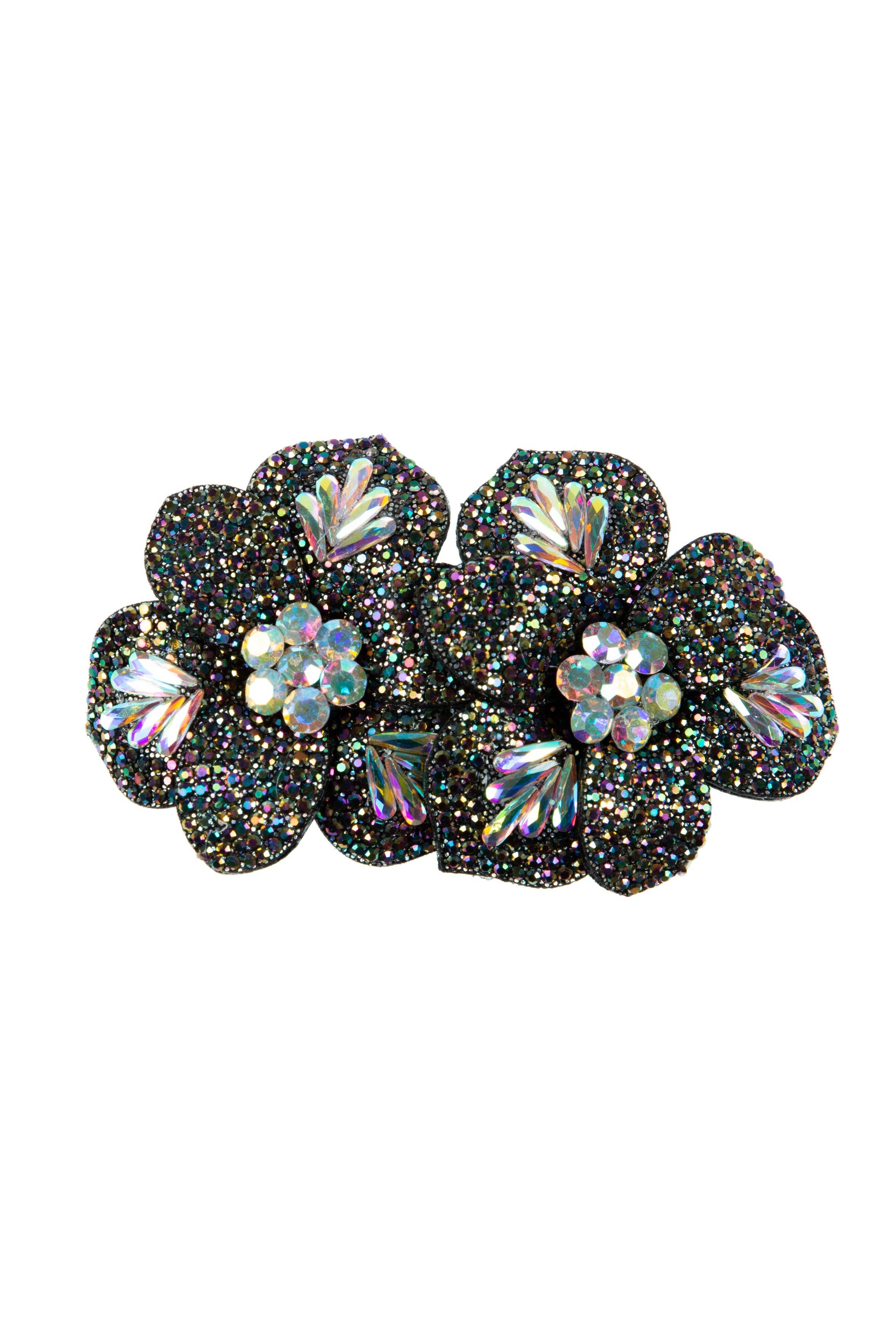 Grey Floral Rhinestone Hair Beret L4777 for wholesale on Faire