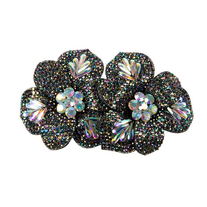 Grey Floral Rhinestone Hair Beret L4777 for wholesale on Faire