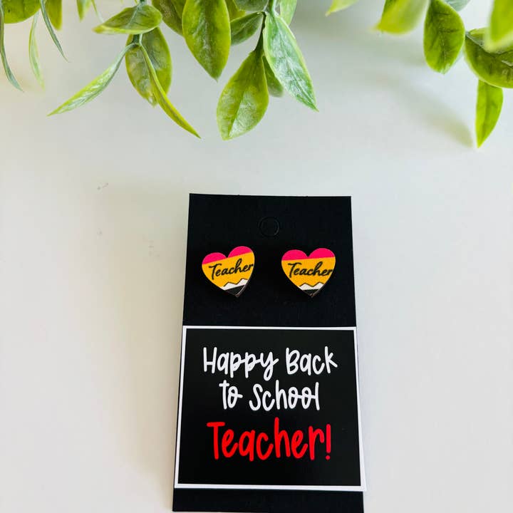 Peddle Your Paper - Vendita all'ingrosso Orecchini a bottone - Combo regalo di orecchini per l'apprezzamento degli insegnanti al ritorno a scuola1