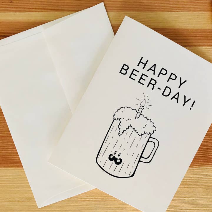 Cartão de aniversário - Feliz Dia da Cerveja! por atacado de Sunshine Studios LLC