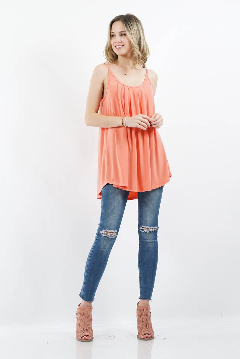 42POPS – Túnica - Mulher por atacado – CAMISOLA PLISSADA COM ALÇAS AJUSTÁVEIS15