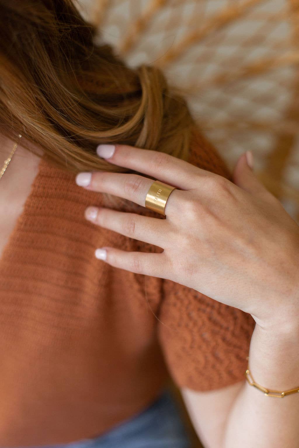 The Vintage Sparrow - Wholesale Cocktail/Statement Ring - 14K Faith Ring2