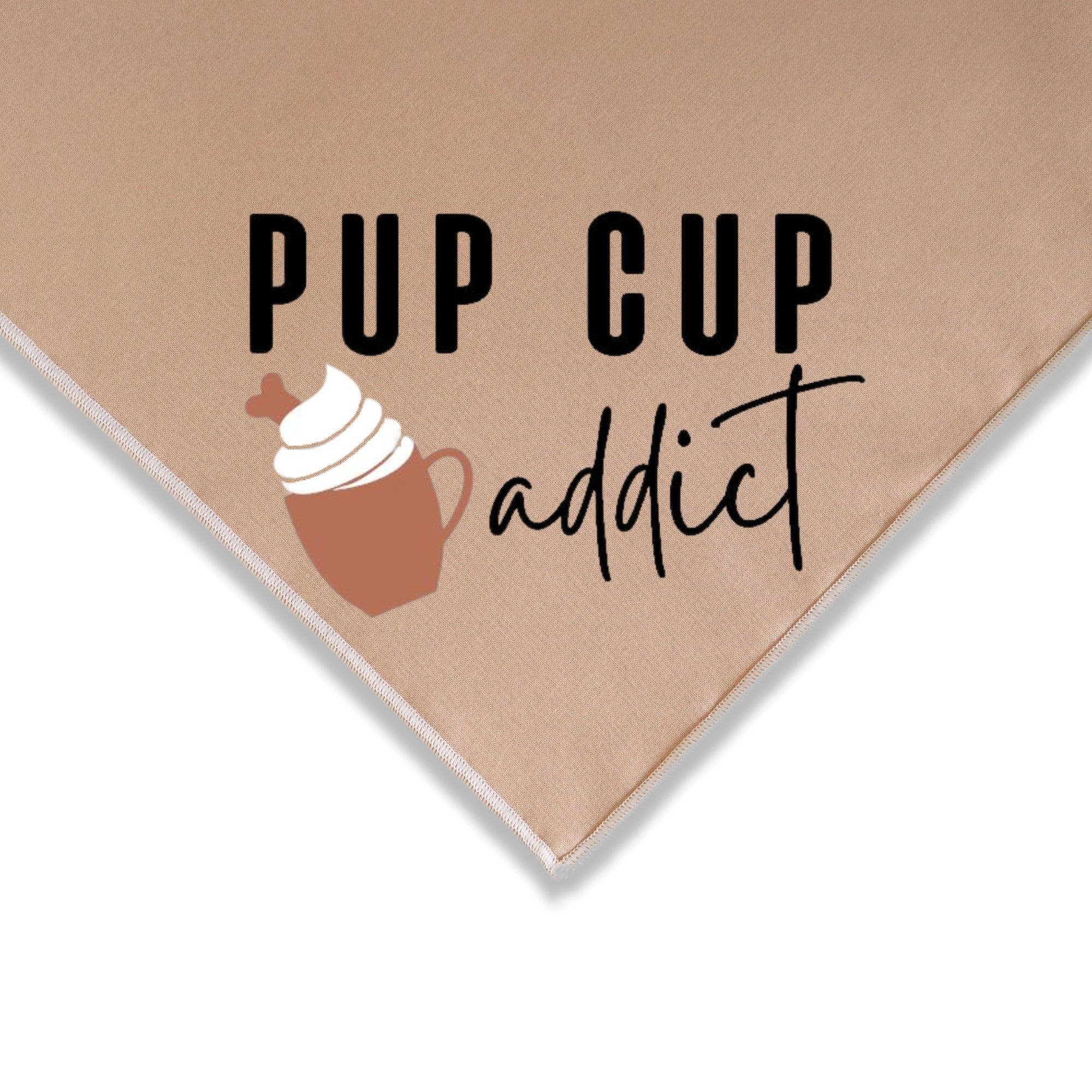Boneyard Co. - Vendita all'ingrosso Bandana - Cani - Bandana per cani «Pup Cup Addict», divertente amante del caffè6