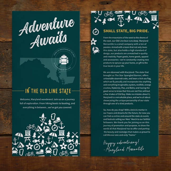 Carte d'aventure Old Line pour la vente par Maryland Mercantile