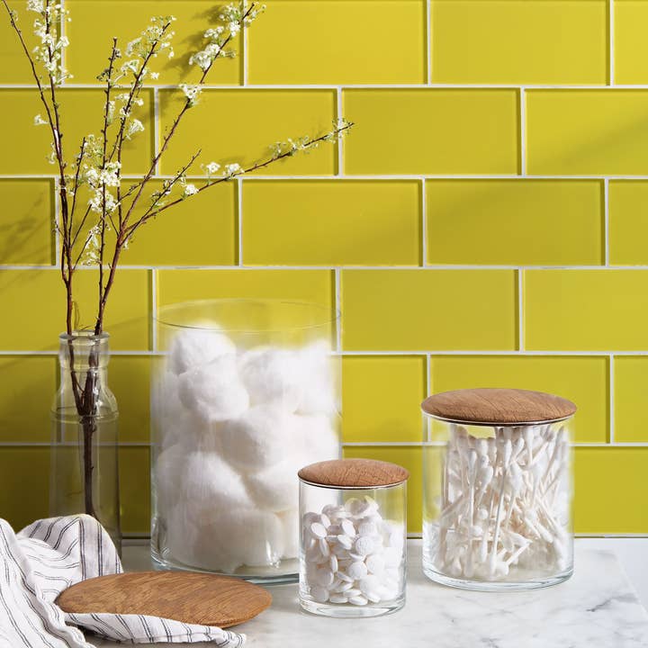 WS Tiles - Vente Carrelages muraux - Carreau de mosaïque en verre de 3" x 6", dosseret pour cuisine et salle de bain - 5 pieds carrés par carton81