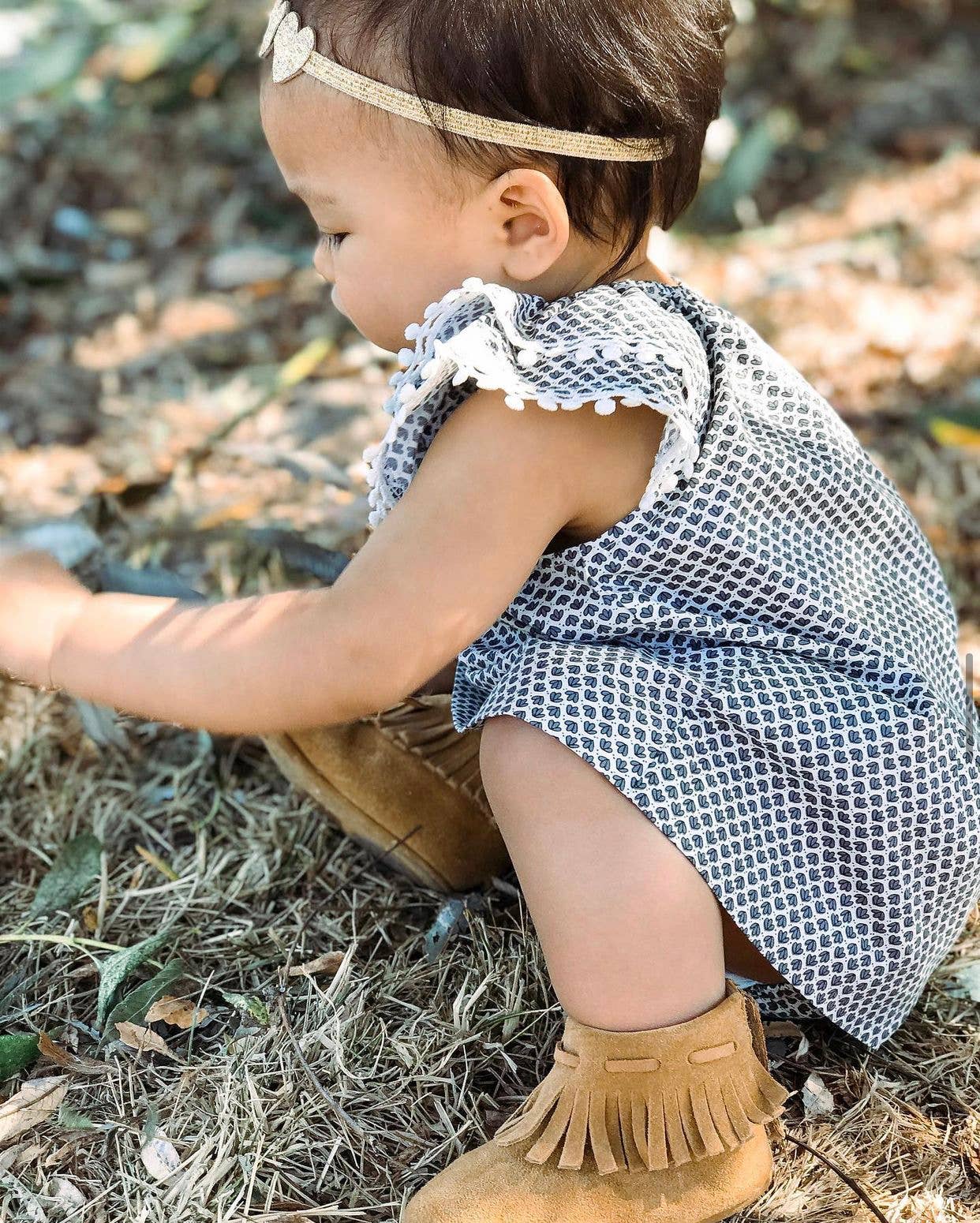 Petit Confection – Großhandel Bekleidungsset – Baby – Graues böhmisches Kleid-Set3