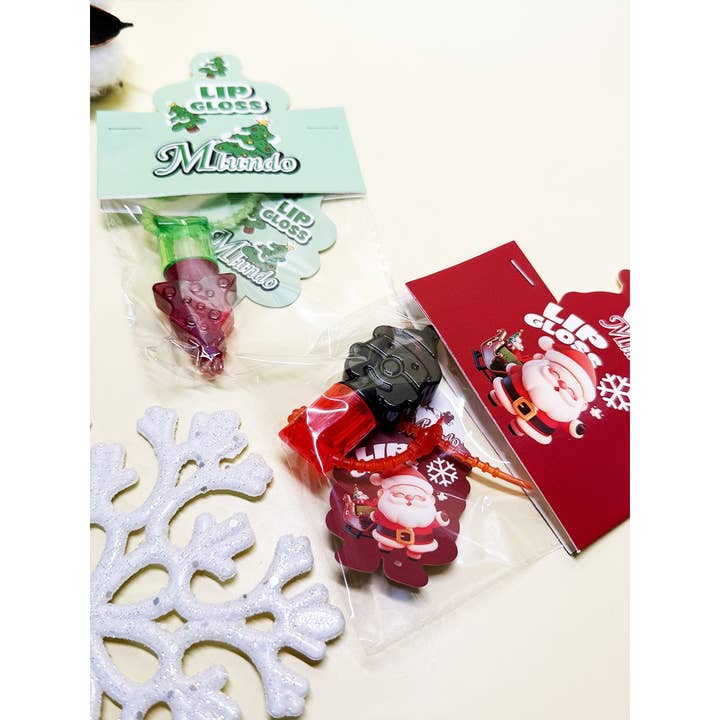 ASSORTED COLOR Christmas Pocket Ready Lip Gloss for wholesale on Faire4