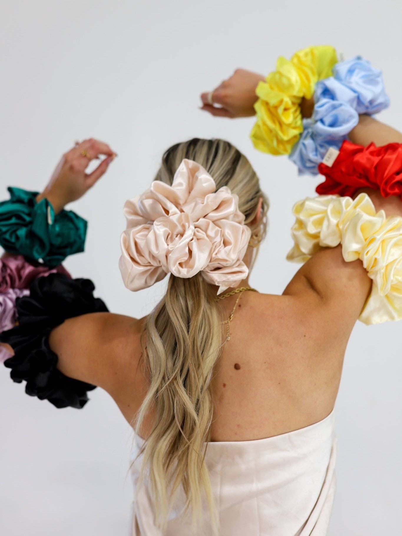 KAXI - Wholesale Scrunchie - Dames - JUMBO SLAAP ZIJDE/SATIJN SCRUNCHIES15