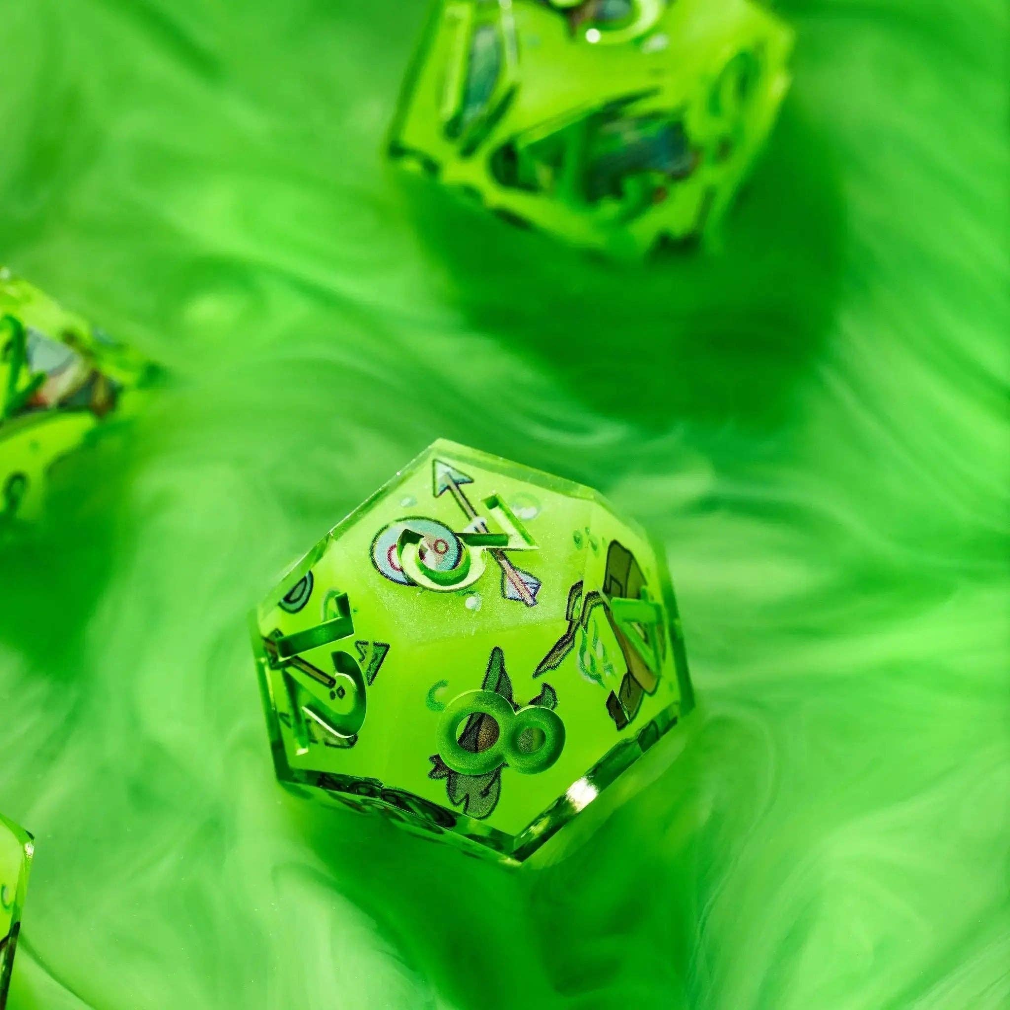 Dispel Dice - Wholesale Dice - Death By Ooze 7-Piece Iconic Dice Set11
