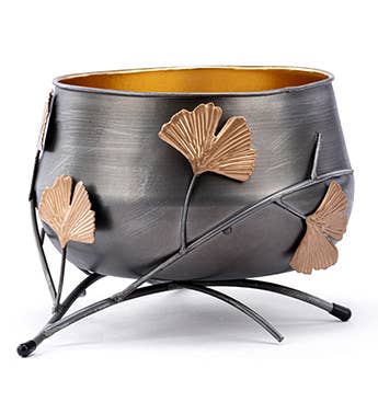 Napco - Wholesale Plant Pot - Sculptural Ginkgo Leaf Planter - Luxe Decor  Item # 172510