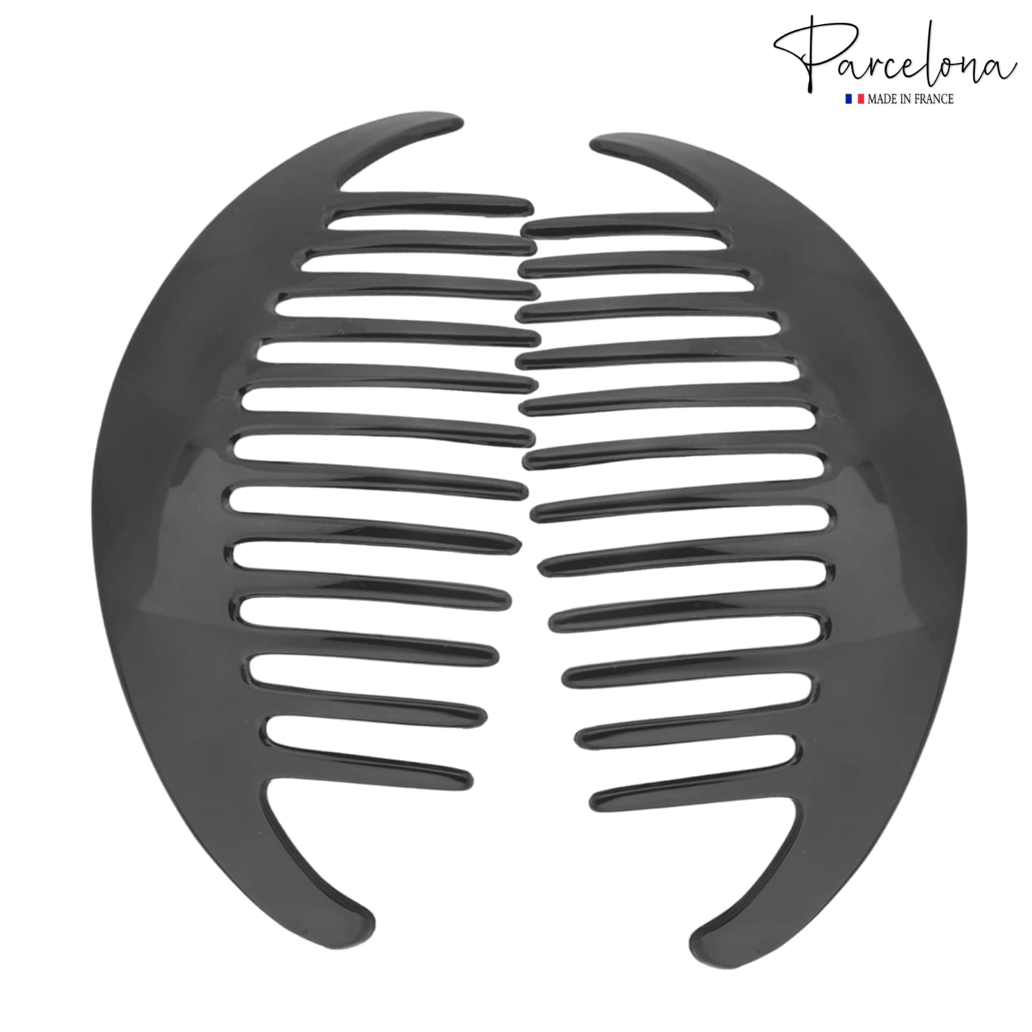Parcelona - Wholesale Hair Brush/Comb - Parcelona French Alice Large Celluloid 12 Teeth Side Hair Combs for Women 2 Pcs28