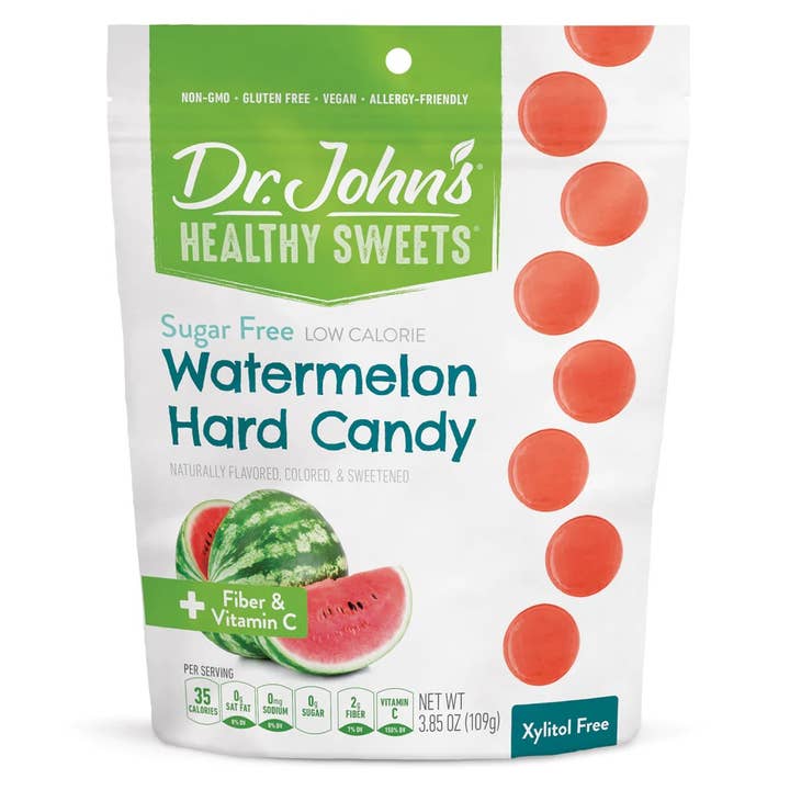 Xylitol Free Watermelon Hard Candies for wholesale by Dr. John's Heathy Sweets