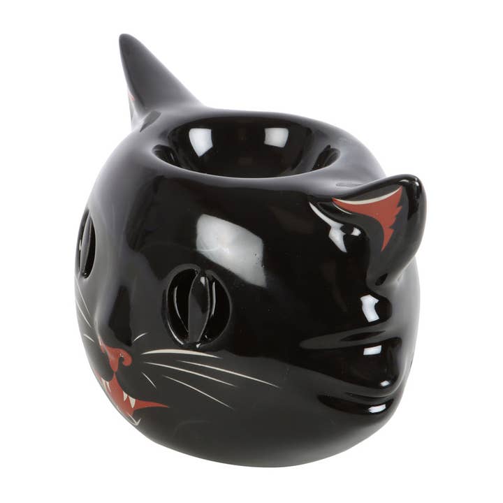 Something Different Wholesale - Wholesale Oil Warmer - Spooky Black Cat Halloween Oil Burner