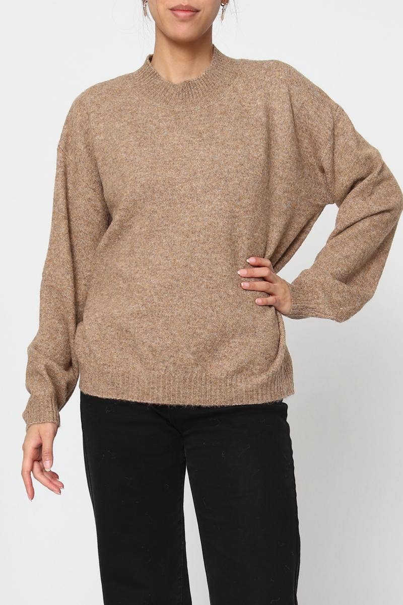 DIX-ONZE - Wholesale Knit Sweater - Women's - Soft Plain Sweater – Round Neck & Long Sleeves22